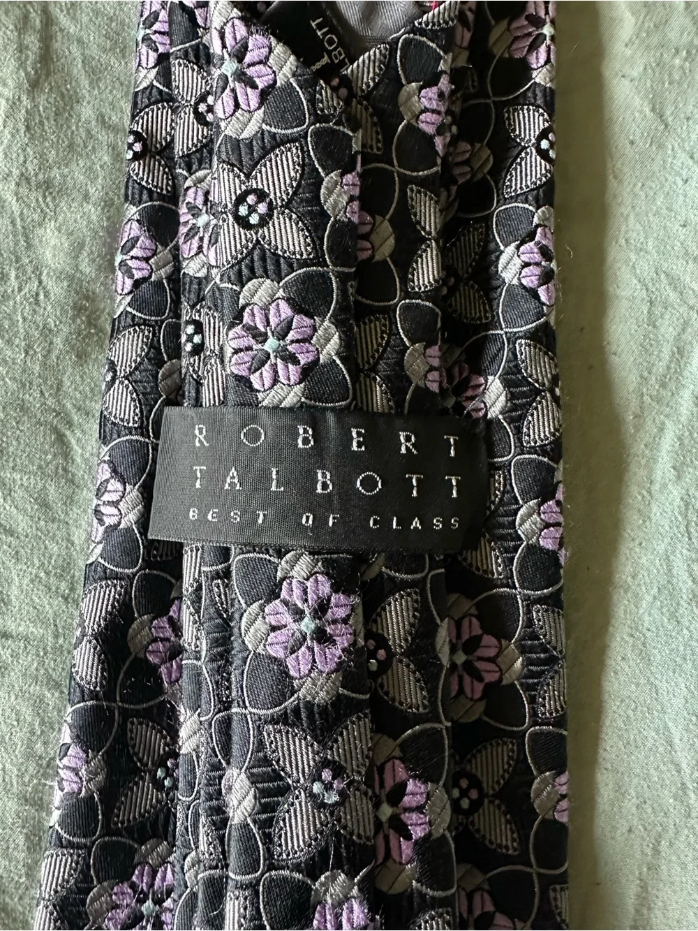 Robert Talbott Tie Best of Class Nordstrom Purple Grey Black Silk Necktie NWT**